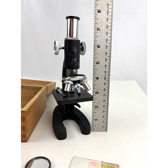Perfect Model 801 Turret Microscope 150x 300x 600x - Picture 3 of 16